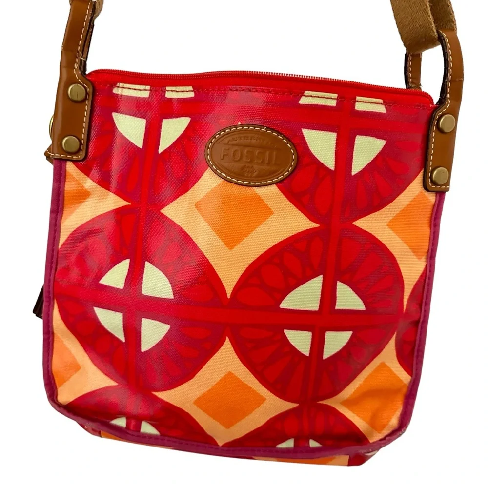 Fossil Crossbody Colorful Fabric